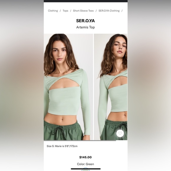 SER.O.YA Artemis too mint green Sz Large - Picture 9 of 9